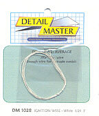 Detail-Master 2ft. Ignition Wire White Plastic Model Vehicle Accessory Kit 1/24-1/25 Scale #1028