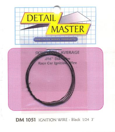 Detail-Master 2ft. Car Ignition Wire Black Plastic Model Vehicle Accessory Kit 1/24-1/25 Scale #1051