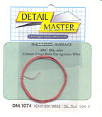 Detail-Master 3ft Ignition Wire Dark Pink Plastic Model Vehicle Accessory Kit 1/24-1/25 Scale #1074