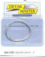 Detail-Master 2ft. Braided Line #1 (.020'') Plastic Model Vehicle Accessory Kit 1/24-1/25 Scale #1301