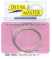 Detail-Master 2ft. Braided Line #2 (.025'') Plastic Model Vehicle Accessory Kit 1/24-1/25 Scale #1302
