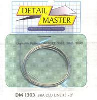 Detail-Master 2ft. Braided Line #3 (.035'') Plastic Model Vehicle Accessory Kit 1/24-1/25 Scale #1303