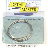 Detail-Master 2ft. Braided Line #4 (.045'') Plastic Model Vehicle Accessory Kit 1/24-1/25 Scale #1304