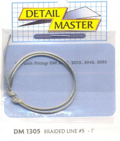 Detail-Master Braided Line #5 (.060/1ft.) Plastic Model Vehicle Accessory Kit 1/24-1/25 Scale #1305