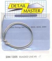Detail-Master Braided Line #5 (.060''/1ft.) Plastic Model Vehicle Accessory Kit 1/24-1/25 Scale #1305