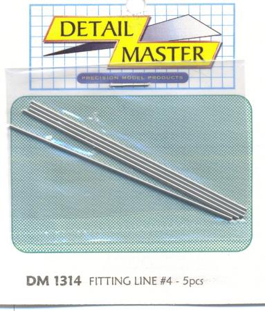 Detail-Master Fitting Line #4 .045 (3pc) Plastic Model Vehicle Accessory Kit 1/24-1/25 Scale #1314