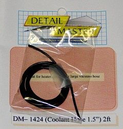 Detail-Master 3ft. Coolant Hose Black Plastic Model Vehicle Accessory Kit 1/24-1/25 Scale #1424