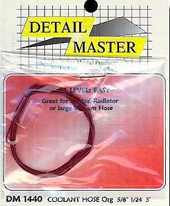 Detail-Master 2ft. Coolant Hose Red (.120 Dia.) (D) Plastic Model Vehicle Accessory 1/24-1/25 Scale #1447