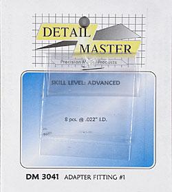 Detail-Master Adapter Fitting #1 (8pc) Plastic Model Vehicle Accessory Kit 1/24-1/25 Scale #3041