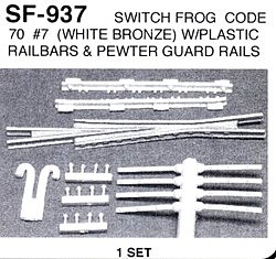 Details-West Switch Frog Set Code70 #7 - HO-Scale