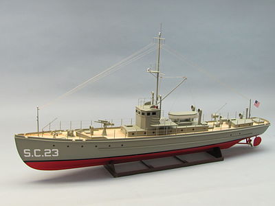 Dumas SC-1 Class Sub Chaser RC Wooden Scale Powered Boat Kit #1259