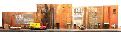 Downtown-Deco Factory Flat Kit HO Scale Model Railroad Building #1056