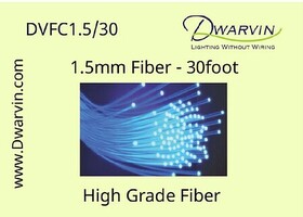 Dwarvin DVFC1.0/30 30ft 1.0mm End Glow Fiber Optic Cable