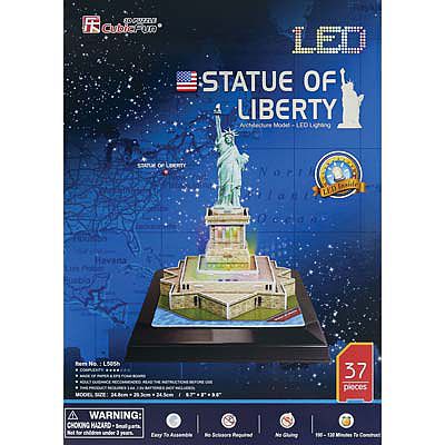Daron 3D LED Statue of Liberty 37pc Puzzle 3D Jigsaw Puzzle #505h