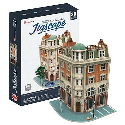 Daron JigScape HO 3D Corner Savings Bank 94pcs 3D Jigsaw Puzzle #ho4102h