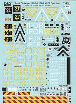 Echelon British Challenger I Mk 3's IFOR/KFOR Plastic Model Tank Decal ...