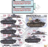 Echelon Panzer III Ausf G/H PzRgt 6 Operation Barbarossa Plastic Model Vehicle Decal 1/35 #351028