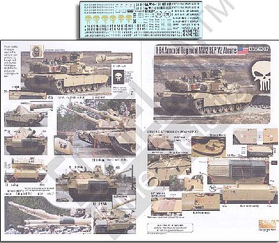 Echelon 1-64th Armored Regiment M1A2 SEP V2 Abrams Plastic Model Military Decal 1/35 Scale #356207