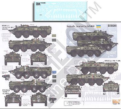 Echelon Ukraine AFVs Ukraine-Russia Crisis Pt.5 BTR80 Plastic Model Military Decal 1/35 #356208