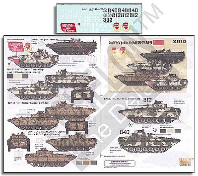Echelon Soviet AFVs Afghanistan War Pt.1 BMP1P & BMP2D Plastic Model Military Decal 1/35 #356212