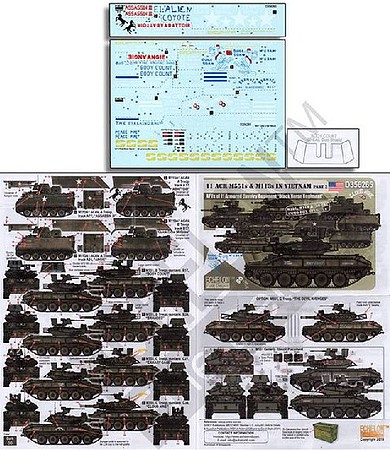 Echelon 11 ACR M551s/M113s 11th Cavarly Rgmt Black Horse Plastic Model Decal Kit 1/35 Scale #356265