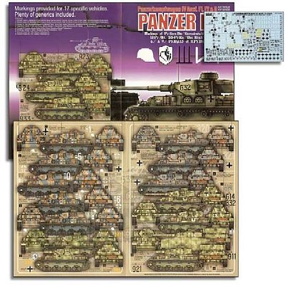 Echelon Panzer IV Ausf F1/F2& G PzGrenDiv GD Plastic Model Tank Decal 1/72 #721020