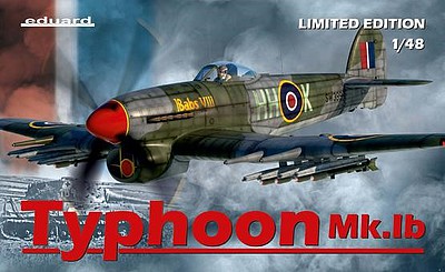 Eduard-Models Typhoon Mk Ib Aircraft (Ltd Edition) Plastic Model Airplane Kit 1/48 Scale #11117