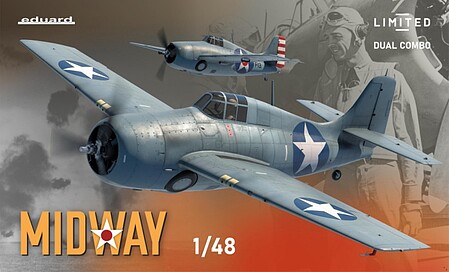 Eduard-Models Midway F4F3 & F4F4 Wildcats Fighter Dual Combo Plastic Model Airplane Kit 1/48 Scale #11166