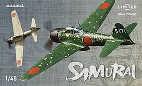 Eduard-Models Samurai- WWII A6M3 Zero Japanese Fighter Dual Combo Plastic Model Airplane Kit 1/48 #11168