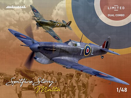 Eduard-Models Spitfire Mk Vb & Vc Malta Fighters Plastic Model Aircraft Kit 1/48 Scale #11172