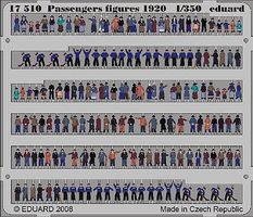 Eduard-Models 1920's Era Passengers (Painted) Plastic Model Figure 1/350 Scale #17510