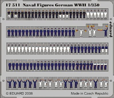Eduard-Models German Navy Figures WWII (Painted) Plastic Model Ship Figure 1/350 Scale #17511