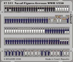 Eduard-Models German Navy Figures WWII (Painted) Plastic Model Ship Figure 1/350 Scale #17511