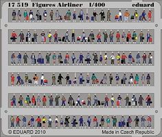 Eduard-Models Airliner Figures (Painted) Plastic Model Airplane Figure 1/400 Scale #17519