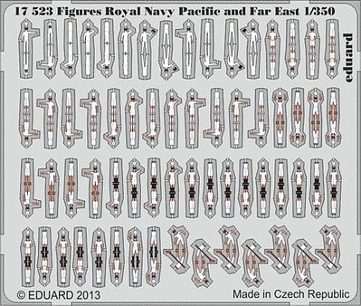 Eduard-Models Royal Navy Figures Pacific & Far East (Painted) Plastic Model Ship Figure 1/350 #17523