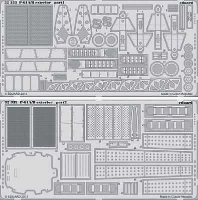 Eduard-Models P61A/B Exterior for HBO Plastic Model Aircraft Accessory 1/32 Scale #32333