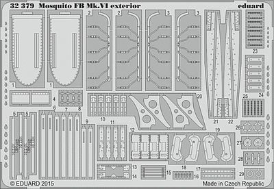 Eduard-Models Mosquito Mk VI Exterior for Tamiya Plastic Model Aircraft Accessory 1/32 Scale #32379
