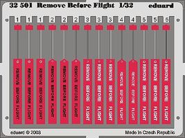 Eduard-Models Remove Before Flight Tags Plastic Model Aircraft Accessory 1/32 Scale #32501