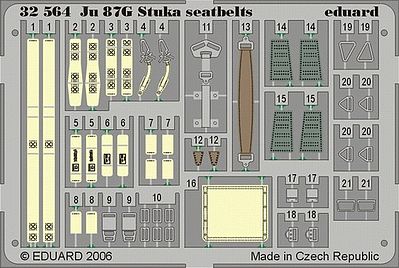 Eduard-Models Seatbelts Ju87F Stuka Plastic Model Aircraft Accessory 1/32 Scale #32564