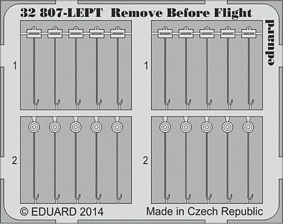 Eduard-Models Remove Before Flight Fabric Plastic Model Aircraft Accessory 1/32 Scale #32807