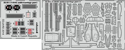 Eduard-Models Aircraft- F104 Undercarriage Plastic Model Aircraft Accessory 1/32 Scale #32811
