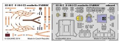 Eduard-Models F104C2 Super Fabric-Type Seatbelts Plastic Aircraft Accessory 1/32 Scale #32817