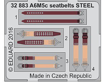 Eduard-Models Seatbelts A6M5c Steel for HSG (Painted) Plastic Model Aircraft Accessory 1/32 #32883