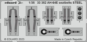 Eduard-Models Seatbelts for AH64E Steel for Takom Plastic Model Vehicle Accessory 1/35 Scale #33352