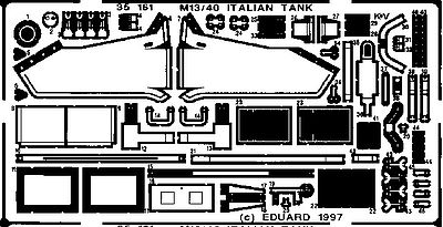 Eduard-Models M13/40 Italian Armor for TAM (Tamiya) Plastic Model Vehicle Accessory 1/35 Scale #35161