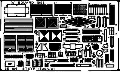 Eduard-Models Steyr 1500A/01 Armor for TAM (Tamiya) Plastic Model Vehicle Accessory 1/35 Scale #35196