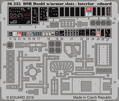 Eduard-Models D9R Doobi w/Armor Slats Plastic Model Military Vehicle Accessory 1/35 Scale #36335
