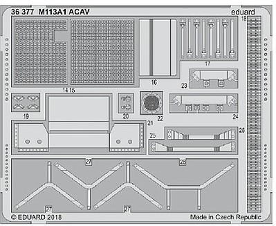 Eduard-Models M113A ACAV for AFV Plastic Model Vehicle Accessory 1/35 Scale #36377