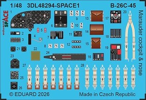 Eduard-Models 1/48 Eduard B-26C-45 Marauder cockpit & nose SPACE for ICM