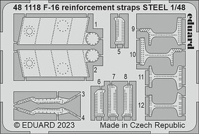 Eduard-Models 1/48 Eduard F-16 reinforcement straps Steel for Kinetic